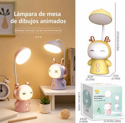 Lámpara de Escritorio Cambiante de Color Recargable por USB para Leer