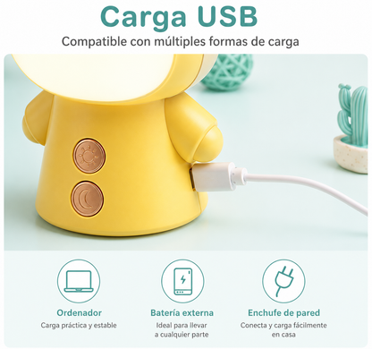 Lámpara de Escritorio Cambiante de Color Recargable por USB para Leer
