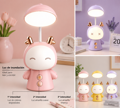 Lámpara de Escritorio Cambiante de Color Recargable por USB para Leer